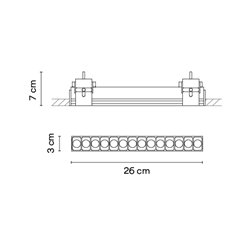 Vibia Line Trimless 26 x 3 cm - 3558 ceiling lamp