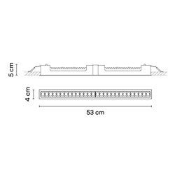 Vibia Line Trim 53 x 4 cm - 3560 ceiling lamp