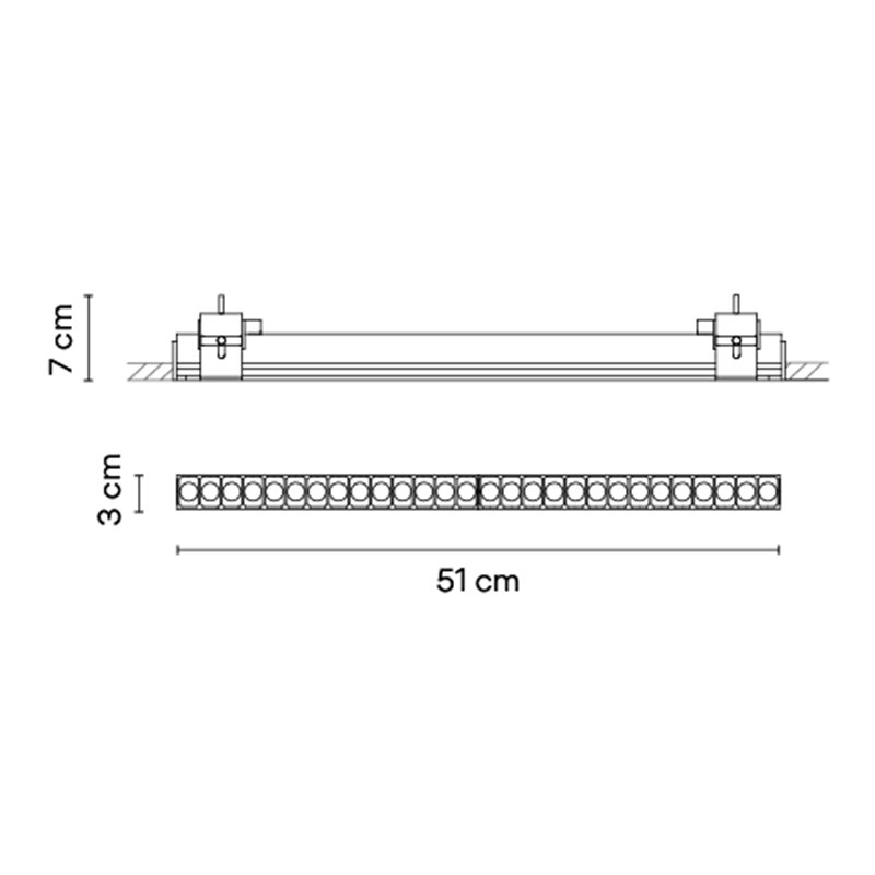 Vibia Line Trimless 51 x 3 cm - 3563 plafondlamp