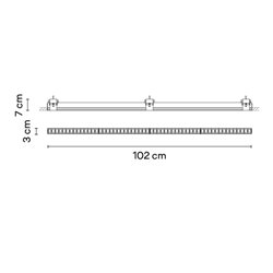Vibia Line Trimless 102 x 3 cm - 3568 ceiling lamp