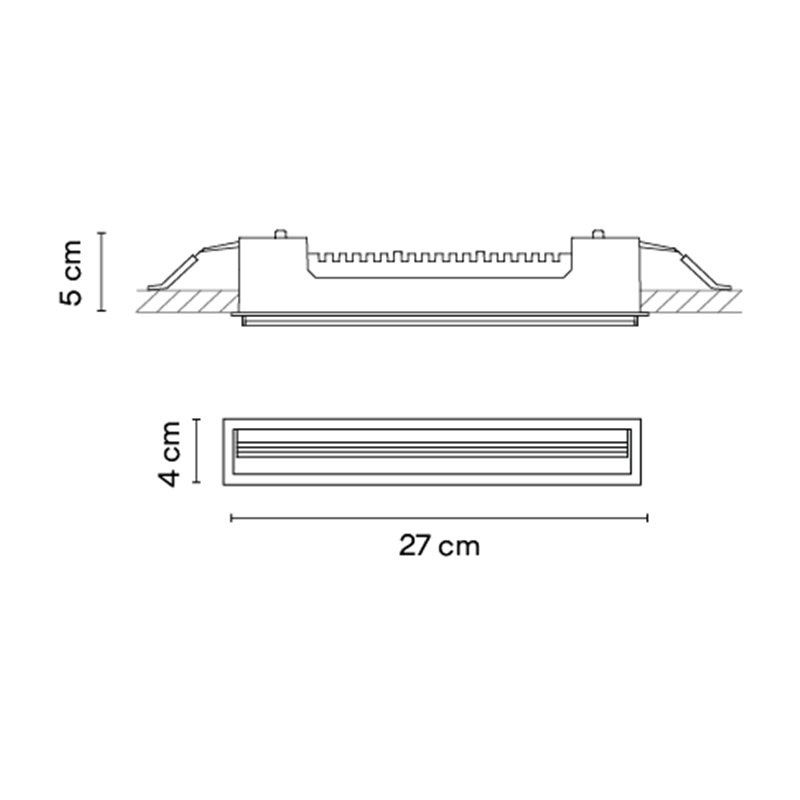 Vibia Line Wall Washer Trim 27 x 4 cm - 3575 plafondlamp