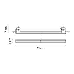 Vibia Line Wall Washer Trimless 51 x 3 cm - 3583 ceiling lamp