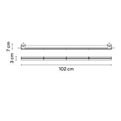 Vibia Line Wall Washer Trimless 102 x 3 cm - 3588 ceiling lamp