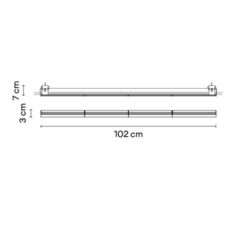 Vibia Line Wall Washer Trimless 102 x 3 cm - 3588 plafondlamp