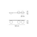 Vibia Palma 120 cm - 3704 wandlamp