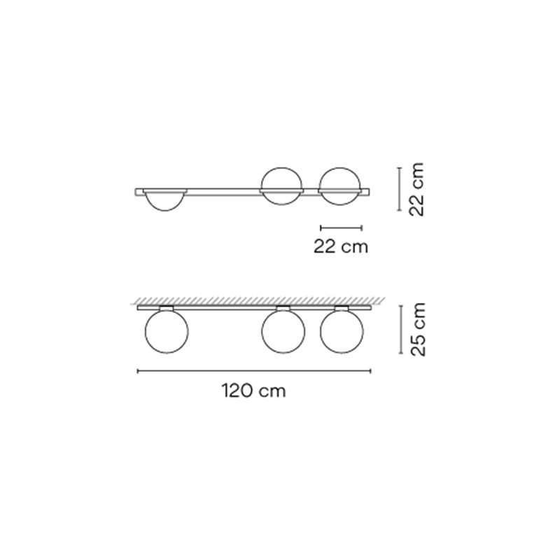 Vibia Palma 120 cm - 3704 wandlamp