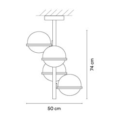 Vibia Palma 8x LED 50 x 74 cm - 3764 ceiling lamp