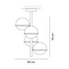 Vibia Palma 8x LED 50 x 74 cm - 3764 ceiling lamp