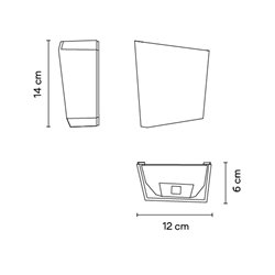 Vibia Break Plus 2x LED 12 x 14 cm - 4114 wall lamp