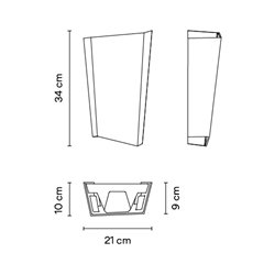 Vibia Break Plus 2x LED 21 x 34 cm - 4116 wall lamp