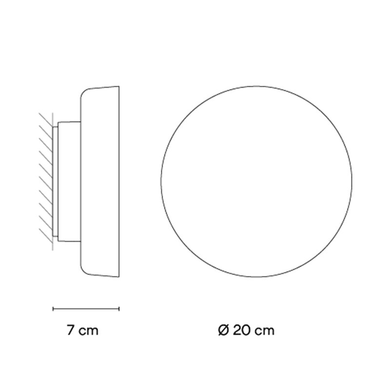 Vibia Dots glass Ø 20 cm - 4680 wandlamp