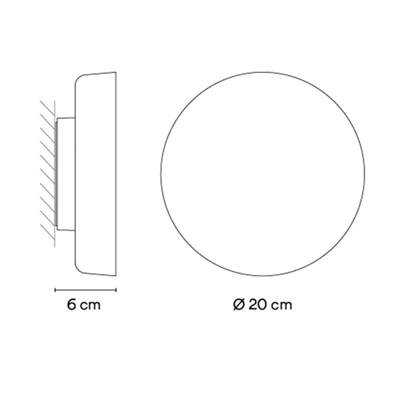Vibia Dots outdoor 360° Surface Grazer Ø 20 cm - 4684 wandlamp