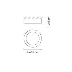 Vibia Duo petra Ø 47,5 cm x 12,5 cm - 4871 ceiling lamp