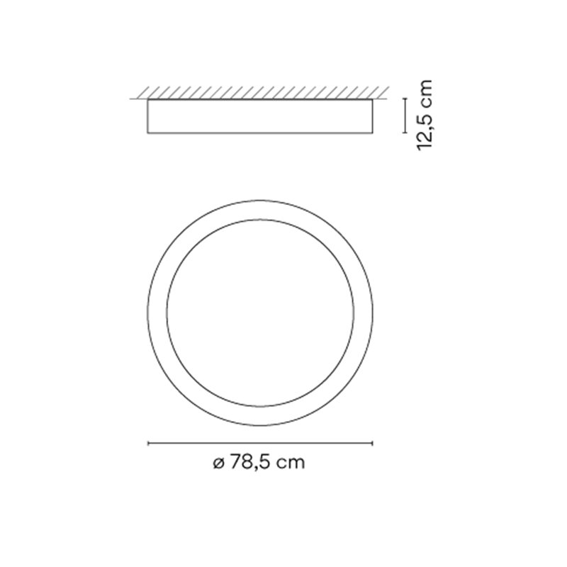 Vibia Duo Petra Ø 78,5 cm x 12,5 cm - 4873 plafondlamp