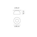 Vibia Duo Petra Ø 35 cm x 19 cm - 4875 plafondlamp