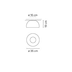 Vibia Duo Petra Ø 35 cm x 19 cm - 4875 ceiling lamp