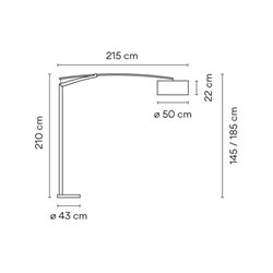 Vibia Balance 3x E27 aluminum shade - 5192 floor lamp