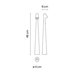 Vibia Africa portable Ø 5 x 45 cm - 5580 table lamp