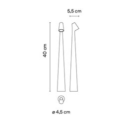Vibia Africa Portable Ø 5 x 40 cm - 5585 table lamp
