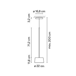 Vibia Tube ø 22 cm - 6160 suspension lamp