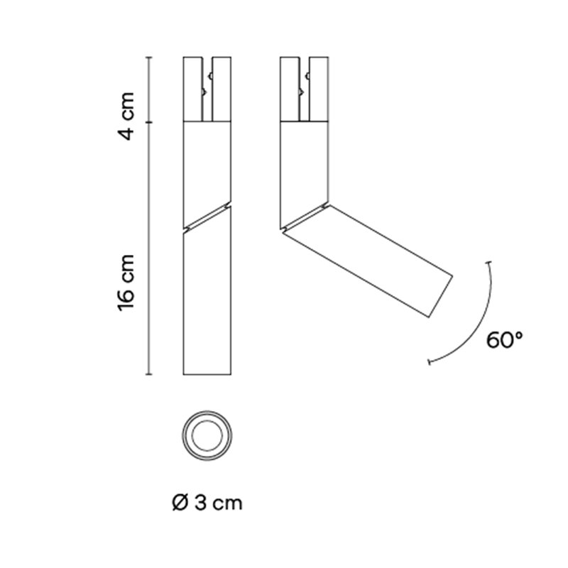 Vibia Bind Spotlight Ø 3 cm Narrow - 6510 trackverlichting