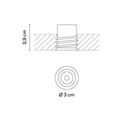 Vibia Bind solo Ø 3 cm Medium - 6604 recessed spot