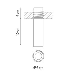 Vibia Bind solo Downlight Ø 3 cm x 10 cm Medium - 6634 recessed spot