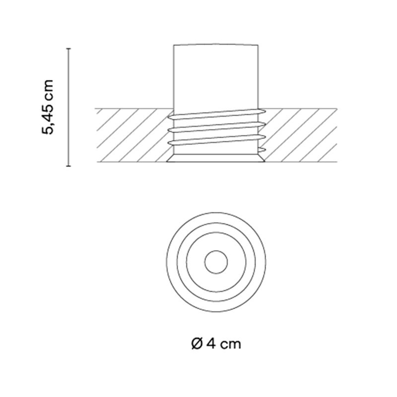Vibia Bind solo Ø 4 cm Medium - 6654 inbouwspot