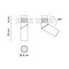 Vibia Bind solo Spotlight Ø 4 cm x 10 cm Medium - 6674 recessed spot