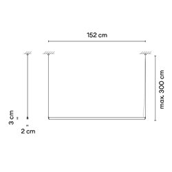 Vibia Sticks solo 152 x 2 x 3 cm UGR <19 - 7361 suspension lamp
