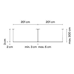 Vibia Sticks solo 402 x 2 x 3 cm UGR <19 - 7369 suspension lamp