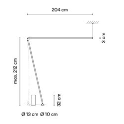 Vibia Sticks solo 204 cm - 7375 floor lamp