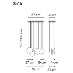 Vibia Cosmos 4X suspension lamp