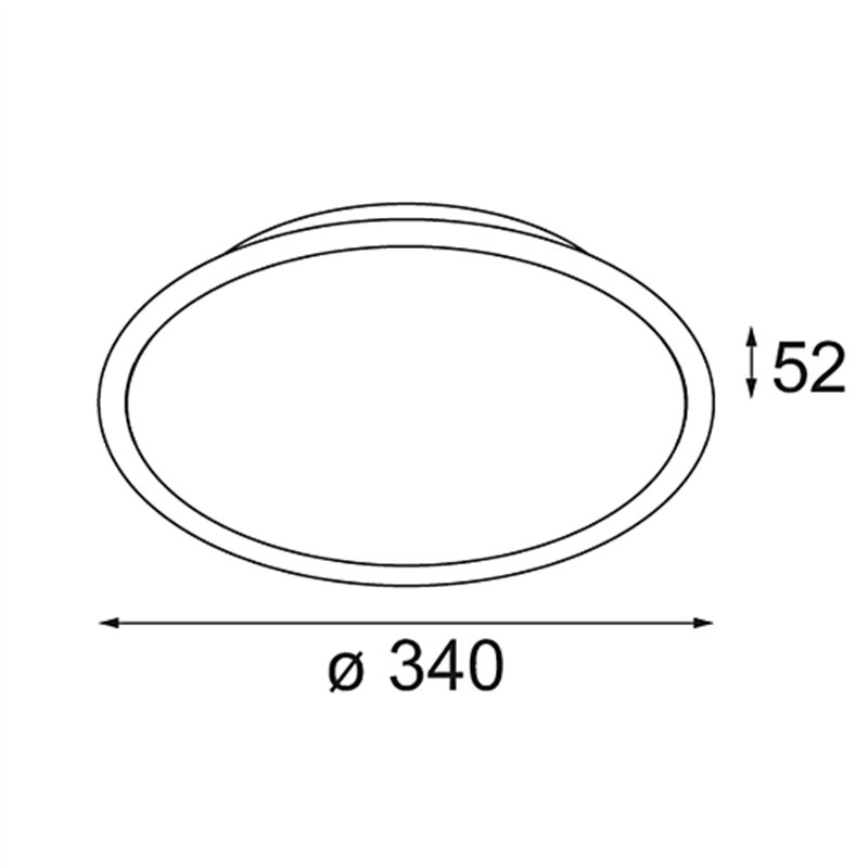 Modular Kompas ceiling base Ø340 350mA 30W GI