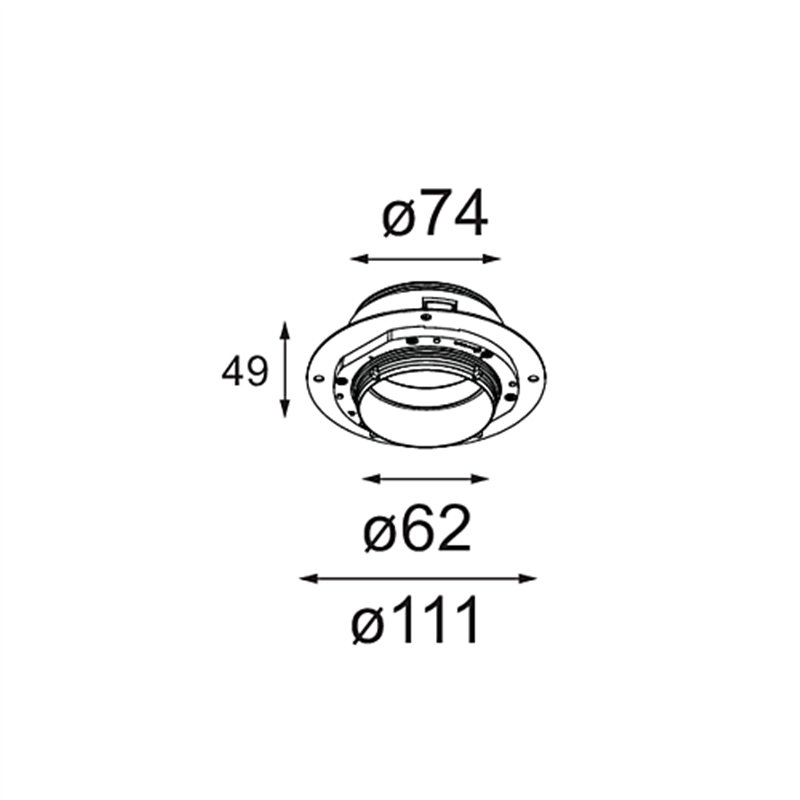 Modular Concrete ring Ø62 for standard concrete boxes
