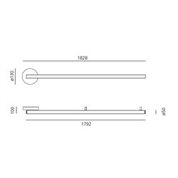 Artemide Alphabet Of Light Linear 180 Wall lamp / ceiling lamp