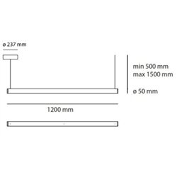 Artemide Alphabet Of Light Linear 120 suspended lamp