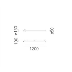 Artemide Alphabet Of Light Linear 120 SEMI-RECESSED Wall lamp