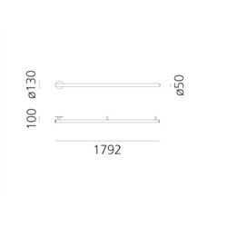 Artemide Alphabet Of Light Linear 180 SEMI-RECESSED Wall lamp