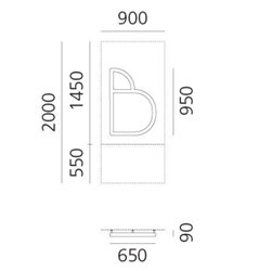 Artemide Alphabet Of Light Wall lamp "B" uppercase
