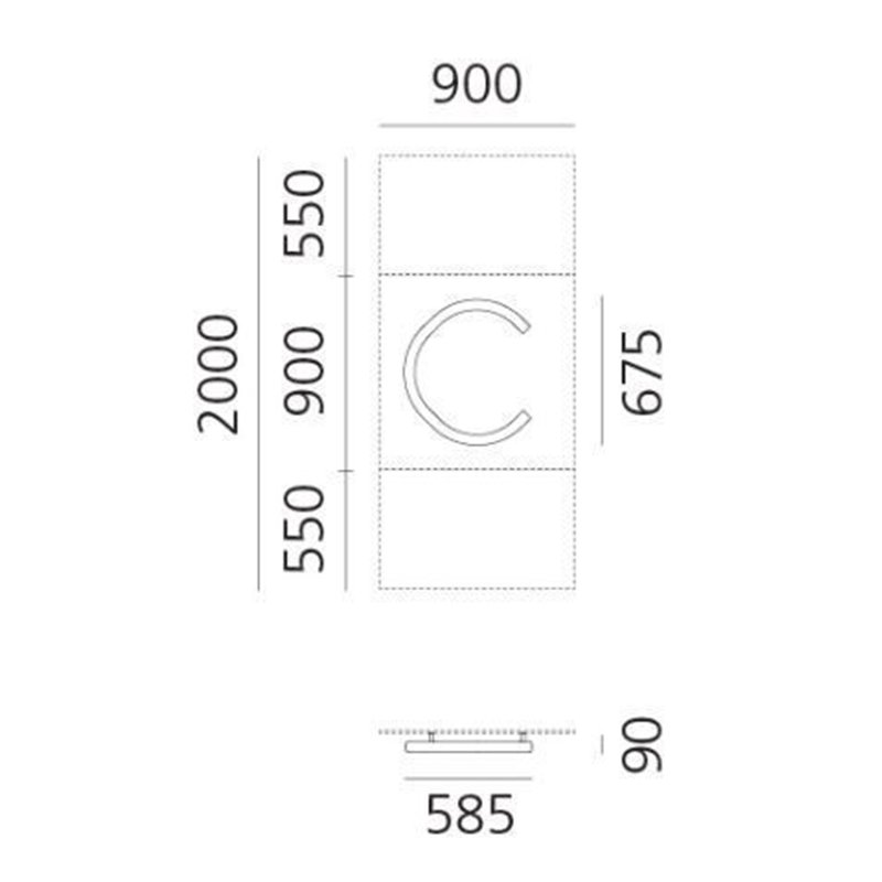 Artemide Alphabet Of Light Wandlamp "c" lowercase