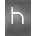 Artemide Alphabet Of Light Wandlamp "h" lowercase