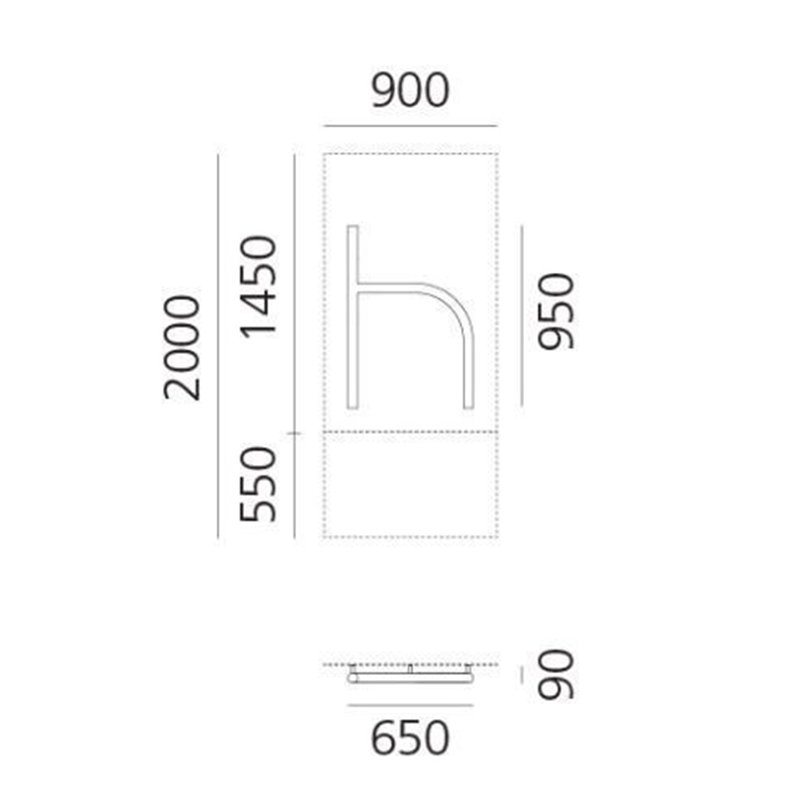 Artemide Alphabet Of Light Wandlamp "h" lowercase