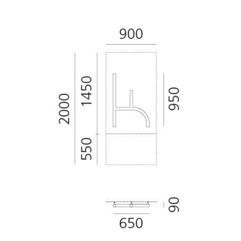 Artemide Alphabet Of Light Wandlamp "k" lowercase