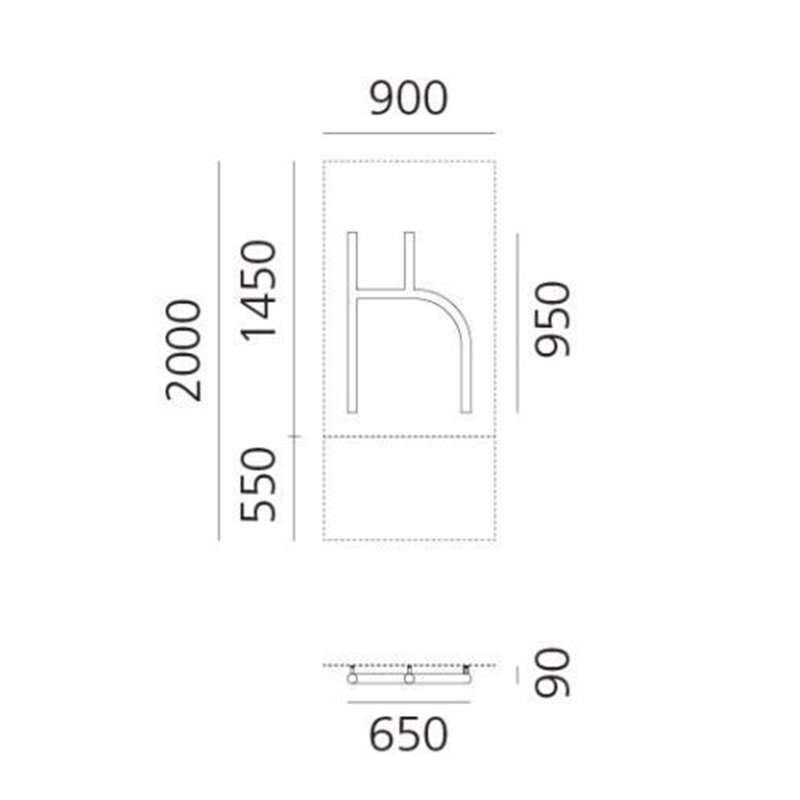 Artemide Alphabet Of Light Wandlamp "K" uppercase