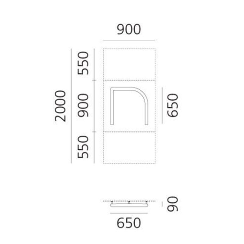Artemide Alphabet Of Light Wandlamp "n" lowercase