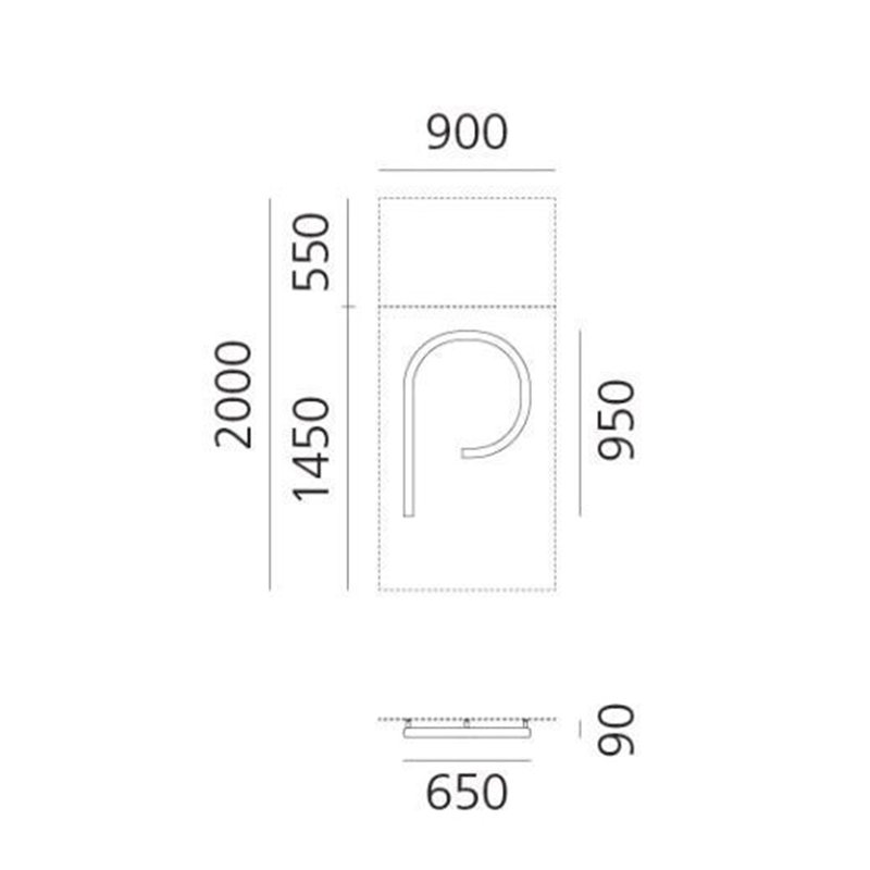 Artemide Alphabet Of Light Wandlamp "p" lowercase