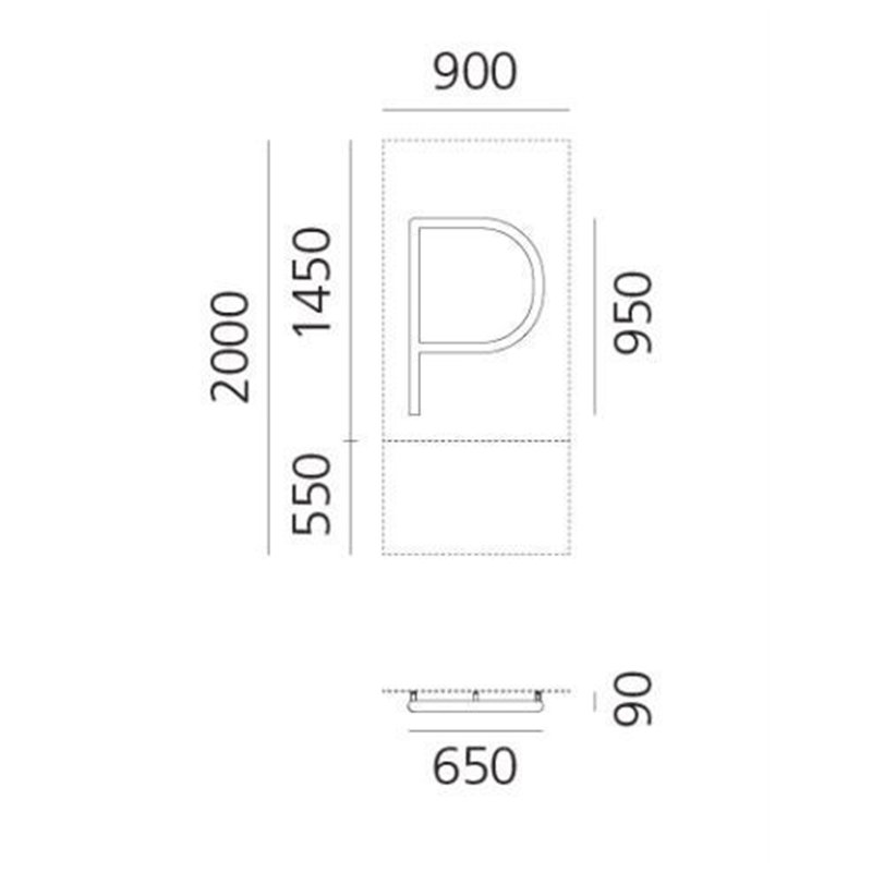 Artemide Alphabet Of Light Wandlamp "P" uppercase