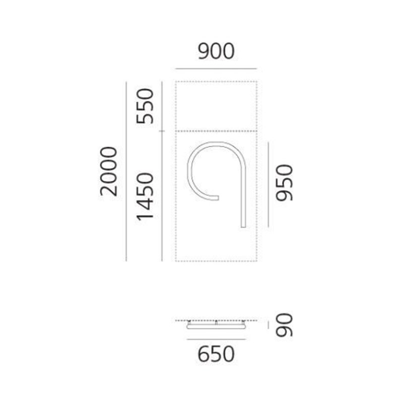 Artemide Alphabet Of Light Wandlamp "q" lowercase