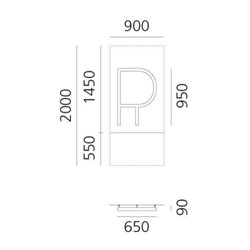 Artemide Alphabet Of Light Wall lamp "R" uppercase